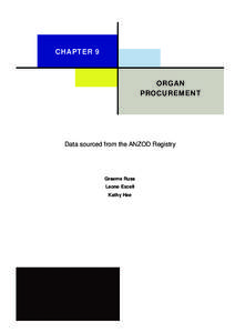 ANZDATA Report 2011 Chapter 9 Organ Procurement