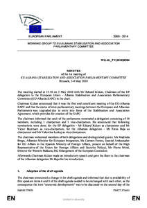 [removed]EUROPEAN PARLIAMENT WORKING GROUP TO EU-ALBANIA STABILISATION AND ASSOCIATION PARLIAMENTARY COMMITTEE