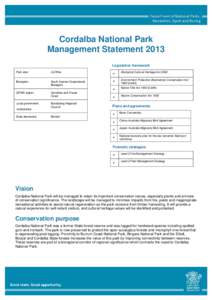 @@ National Park Management Statement 2013