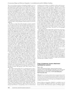 Commentary/Depue and Morrone-Strupinsky: A neurobehavioral model of affiliative bonding The review by Depue & Morrone-Strupinsky (D&M-S) covers so much ground that inevitably there are areas that suffer relative neglect.