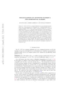 TRIANGULATIONS OF MONOTONE FAMILIES I: TWO-DIMENSIONAL FAMILIES arXiv:1402.0460v1 [math.AG] 3 Feb[removed]SAUGATA BASU, ANDREI GABRIELOV, AND NICOLAI VOROBJOV