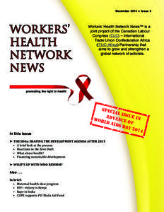 December 2014  Issue 4  WORKERS’ HEALTH NETWORK NEWS