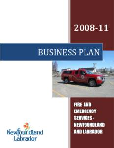 [removed]BUSINESS PLAN FIRE AND EMERGENCY SERVICES NEWFOUNDLAND