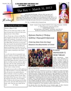 Volume II, No. 21  ST. PETER ARMENIAN CHURCH & YOUTH MINISTRIES’ CENTER 632 W. STOCKER ST. · GLENDALE, CA