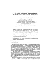 Computing / Constraint satisfaction / Constraint optimization / Local consistency / Local search / Mathematical optimization / Decomposition method / Constraint Composite Graph / Constraint programming / Software engineering / Computer programming