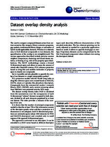 Göller Journal of Cheminformatics 2013, 5(Suppl 1):O14 http://www.jcheminf.com/content/5/S1/O14 ORAL PRESENTATION  Open Access