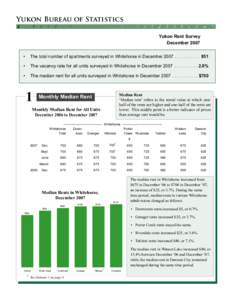 Yukon Bureau of Statistics 2 ÷  9