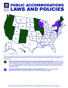 PUBLIC ACCOMMODATIONS  LAWS AND POLICIES WA MT OR