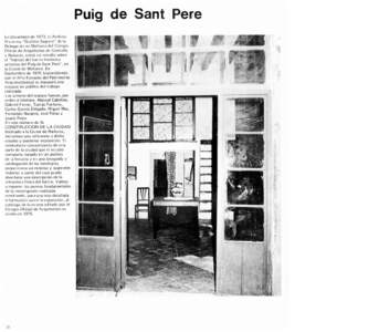 Puig de Sant Pere En Diciembre de 1973, el Archivo Histórico 