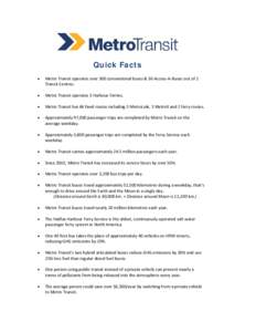 Transportation in the Halifax Regional Municipality / Metro Transit / King County Metro / MetroLink / Metropolitan Transit Authority of Harris County / MetroExpress / Bi-State Development Agency / Los Angeles County Metropolitan Transportation Authority / TransLink / Transportation in the United States / Public transport / Transport