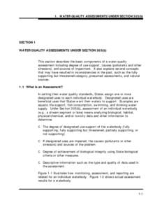 Guidelines for Preparation of the Comprehensive State Water Quality
Assessments (305(b) Reports) and Electronic Updates: WATER QUALITY ASSESSMENTS UNDER SECTION 305(b)