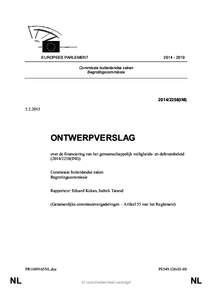 EUROPEES PARLEMENT[removed]Commissie buitenlandse zaken Begrotingscommissie