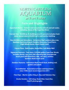 NORTH CAROLINA  AQUARIUM at Fort Fisher  Facts and Highlights