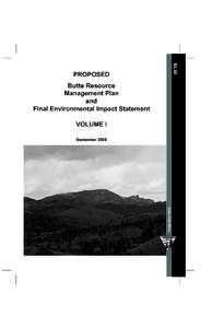 BLM  PROPOSED Butte Resource Management Plan and