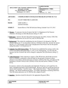 Federal Unemployment Tax Act / Social Security / Socioeconomics / Unemployment / Interest rate / Government / Unemployment in the United States / Unemployment Trust Fund / Economics