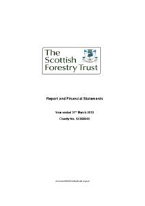 Report and Financial Statements  Year ended 31st March 2013