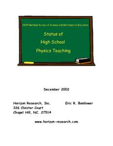 DecemberHorizon Research, Inc. 326 Cloister Court Chapel Hill, NC