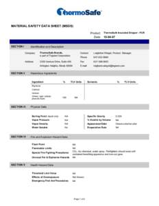 Microsoft Word - MSDS PUR Insulated Shipper[removed]doc