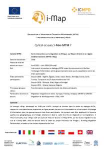 Projet finance par la Commission européenne ___________________________________________________________________________  DIALOGUE SUR LA MIGRATION DE TRANSIT EN MÉDITERRANÉE (MTM)