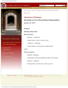 Free Will and Moral Responsibility Workshop