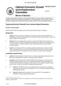 Spatial data infrastructure / Data infrastructure / New Zealand Geospatial Office / Geospatial analysis / OMB Circular A-16 / Cabinet of New Zealand / Government / Measurement / Geographic information systems / Geography / Land Information New Zealand