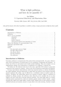 Light sources / Light pollution / Vision / Observational astronomy / Air pollution / Mesopic vision / Photometry / Light-emitting diode / Skyglow / Lighting / Light / Optics