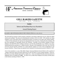 GILL RAKER GAZETTE Volume 19, Number 2 May[removed]Fred Partridge, Editor