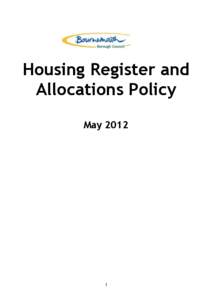 Housing Register and Allocations Policy May[removed]
