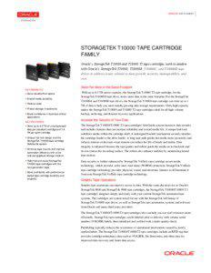 Oracle Tape Cartridge Data Sheet