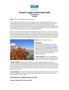 French’s Ledges Trail and Farnum Trails