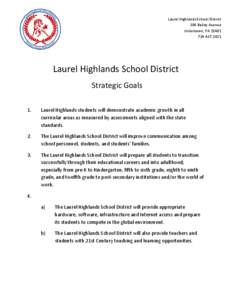    Laurel Highlands School District 304 Bailey Avenue Uniontown, PA [removed]2821 