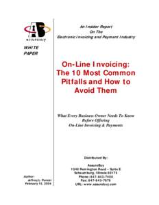 On-Line Invoicing: The 10 Most Common Pitfalls And How To Avoid Them