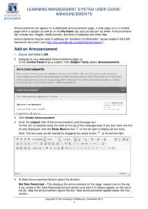 Learning Management System user guide