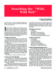 Searching the “Wild, Wild Web” by Ellen Drake, CMT, AHDI-F, and Georgia Green, CMT, AHDI-F  I