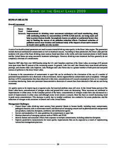 State of the Great Lakes 2009 Human Health