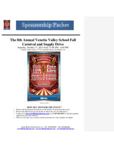 Venetia Valley Sponsor Packet 2015
