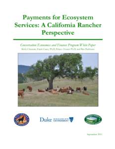 Terminology / Urban studies and planning / Conservation in the United States / Payment for ecosystem services / Ecosystem services / Rangeland / Conservation biology / Conservation easement / California Rangeland Trust / Environment / Environmental economics / Biology