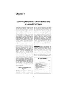 Chapter 1  Counting Minorities: A Brief History and a Look at the Future  S