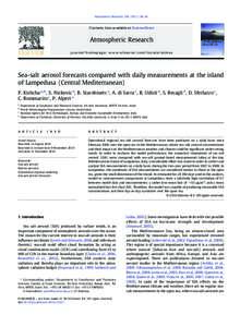 Sea-salt aerosol forecasts compared with daily measurements at the island of Lampedusa (Central Mediterranean)