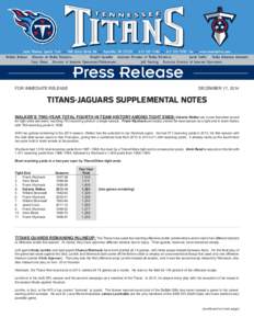 Titans Press Release