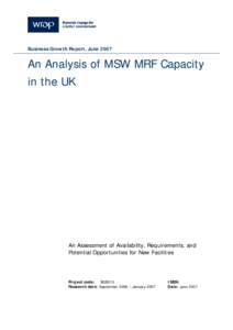 Microsoft Word - MSW MRF Summary Report - 7th version.doc