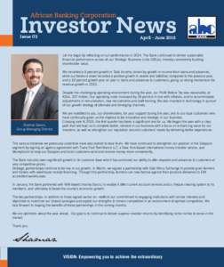 Investor Newsletter- Issue 03 April - June
