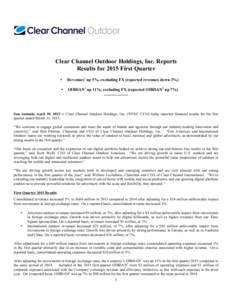 Microsoft Word - CCOH Q1 Earnings Release_FINAL.docx