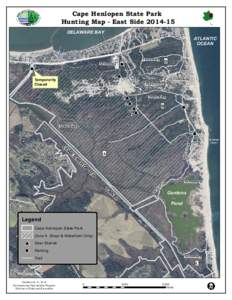 Cape Henlopen State Park No Hunting Hunting Map - East Side[removed]DELAWARE BAY  C ape