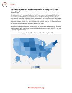 RESEARCH  Percentage of Medicare Beneficiaries at Risk of Losing Part D Plan By Emily Egan, Sang Kim February 18, 2014