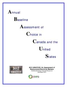 Annual Baseline Assessment of Choice in Canada and the United