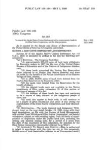 Elim / Title 43 of the United States Code