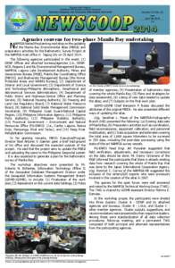 Volume XXVI No. 24 April 28, 2014 N  Agencies convene for two-phase Manila Bay undertaking