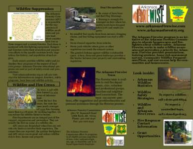 Don’t be careless:  Wildfire Suppression The Arkansas Forestry Commission (AFC) is responsible