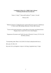 Longitudinal Evidence for a Midlife Nadir in Human Well-being: Results from Four Data Sets Terence C. Chenga, 1, Nattavudh Powdthaveea,b, Andrew J. Oswaldc February[removed]a